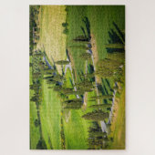 Kurvenreiche Straße mit Zypressenbäumen in Toskana Puzzle (Vertikal)