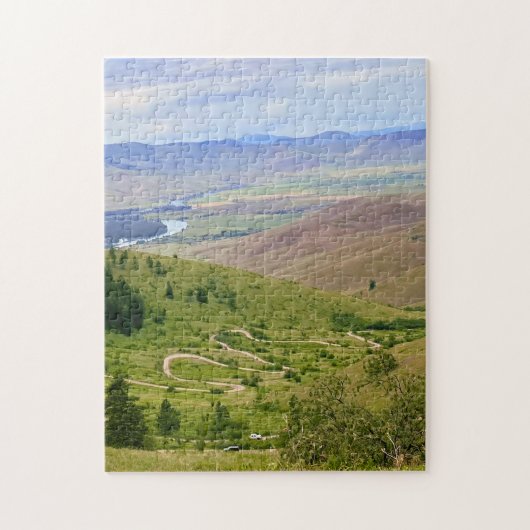 Kurvenreiche Straße Puzzle (Vertikal)