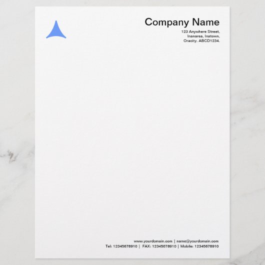 Kurves Dreieck - Baby Blue Briefkopf (Vorderseite)