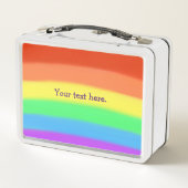 Kurves Regenbogengemische, Text, Lunchbox (Rückseite)