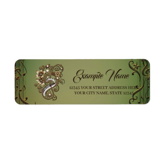 Kurves Steampunk-Klaviertastatur. (Vorne)