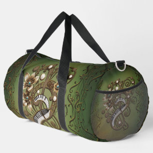 Kurves Steampunk-Klaviertastatur. Duffle Bag