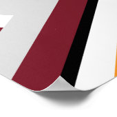 Kurves und schräges abstraktes Design Poster (Ecke)