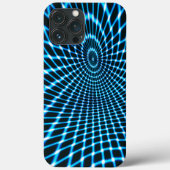 Kurvgerückte Kreuzlinien, die sich durch Blau krei Case-Mate iPhone Hülle (Rückseite)