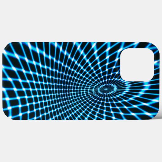 Kurvgerückte Kreuzlinien, die sich durch Blau krei Case-Mate iPhone Hülle (Rückseite (Horizontal))