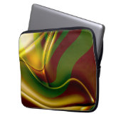 Kurvige Spirale in polierter und aufgeblasener Sep Laptopschutzhülle (Vorderseite Links)