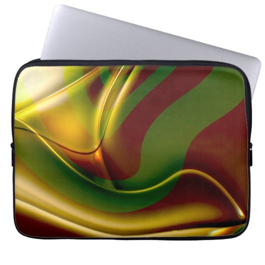 Kurvige Spirale in polierter und aufgeblasener Sep Laptopschutzhülle (Vorderseite)