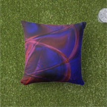 Kurvige Striche über verblüffende blaue und rote K