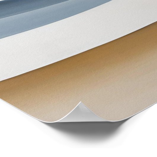 Kurvige Sweep - Sunset-Inspirierte Minimalistische Poster (Ecke)