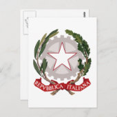 kurviges Emblem Postkarte (Vorne/Hinten)