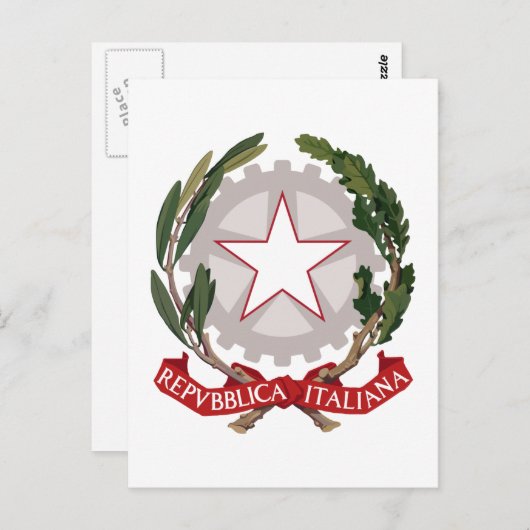 kurviges Emblem Postkarte (Vorne/Hinten)