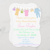 Kurvy Kleine Kleidung Kinderdusche Einladungen (Vorne/Hinten)