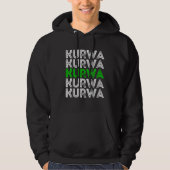 Kurwa Polish Polska Vodka Polish Slogan Slang Pole Hoodie (Vorderseite)