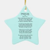 Kurz aufhalten bei des Holzes auf einem Keramikornament (Hinten)