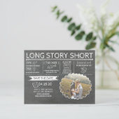 Kurz | Funny | FOTO SAVE THE DATE Ankündigungspostkarte (Stehend Vorderseite)