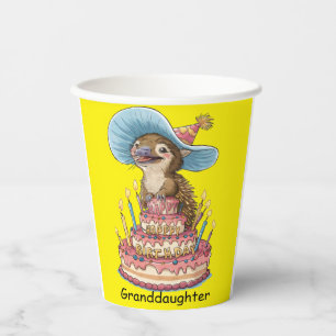 Kurz gebackene Echidna zum Geburtstag Pappbecher