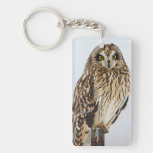 Kurz gezogene Schüssel auf Zaunpfosten Schlüsselanhänger