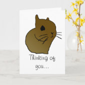 kurz gezogener Hase, Denken Sie an Sie... | Gruß c Karte (Gelbe Blume)