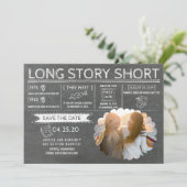 Kurz | Gleiches Foto für Geschlechter Save the Dat Save The Date (Stehend Vorderseite)