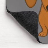 Kurz-Haarig-Dackel | Niedliche Dackel Hund Mousepad (Ecke)