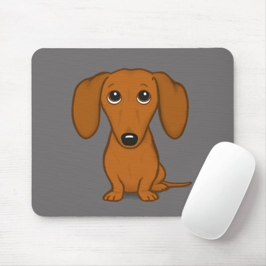 Kurz-Haarig-Dackel | Niedliche Dackel Hund Mousepad (Mit Mouse)