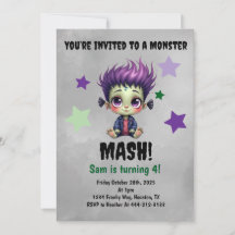 Kurz Hair Monster Mash Geburtstagsparty