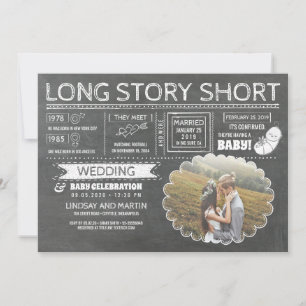 Kurz Hochzeit und Kinderfeier Save The Date