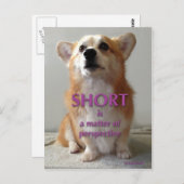 Kurz ist eine Frage der perspektiven Niedlichen Ko Postkarte (Vorne/Hinten)