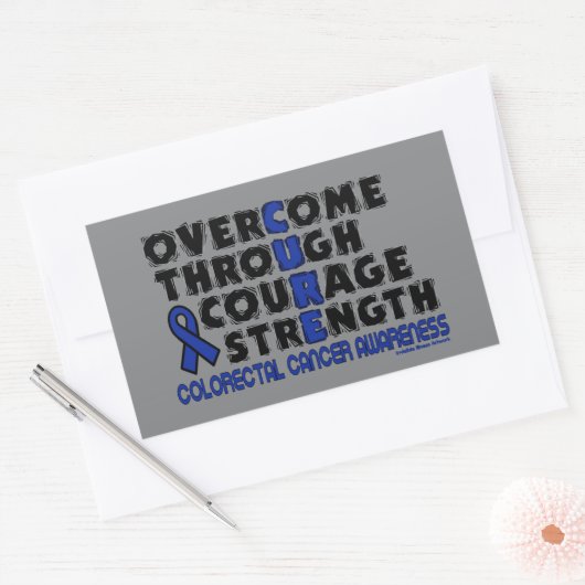 KURZ... KREBS RECHTECKIGER AUFKLEBER (Umschlag)