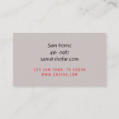 Kurz Shofar (rot) Visitenkarte (Rückseite)