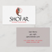 Kurz Shofar (rot) Visitenkarte (Vorne/Hinten)