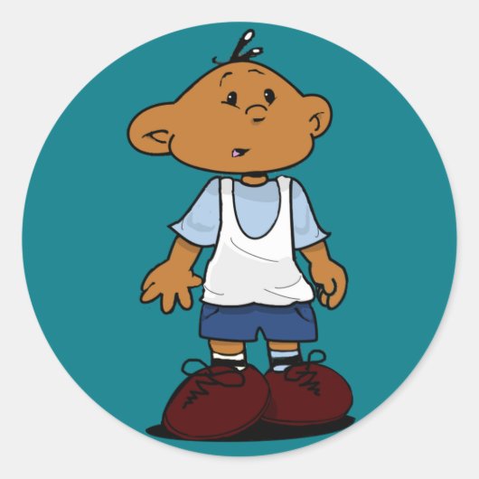 Kurz Sleevez Runder Aufkleber (Vorderseite)