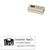 Kurz Stack Pancake Breakfast Butter Syrup Adresse Gummistempel (Stempel)