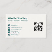 Kurz Term Rental Property Manager Visitenkarte (Rückseite)