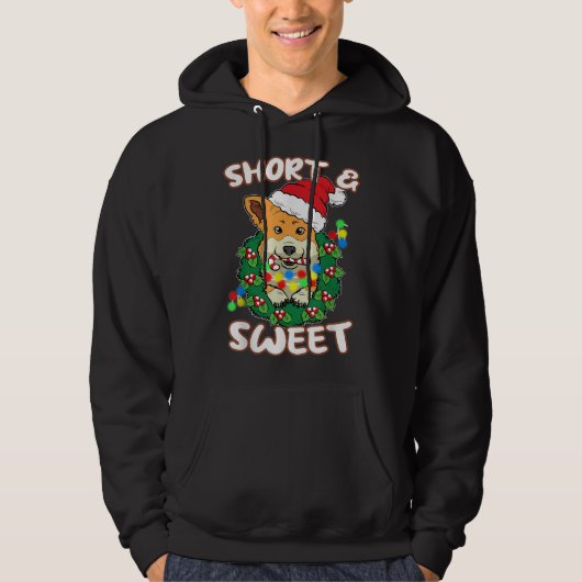 Kurz und süß Corgi Weihnachten Pajama Dog Welpe D Hoodie (Vorderseite)