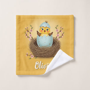 Kurz vor dem Schlüpfen Süßes Küken Baby Shower Waschlappen
