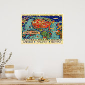 Kurz Wave Radio Map Poster (Küche)