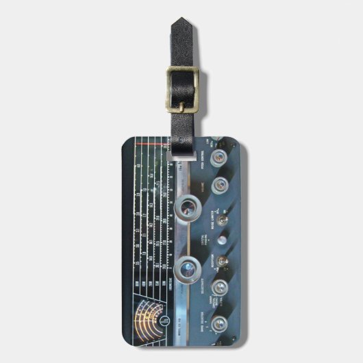 Kurz Wave Radio Receiver Gepäckmarke Gepäckanhänger (Vorderseite vertikal)