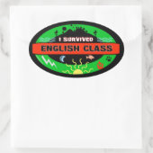 Kurzaufkleber für die englische Klasse Ovaler Aufkleber (Tasche)