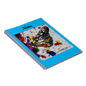 Kurzbeschreibung Blue Background Notizblock (Rechte Seite)