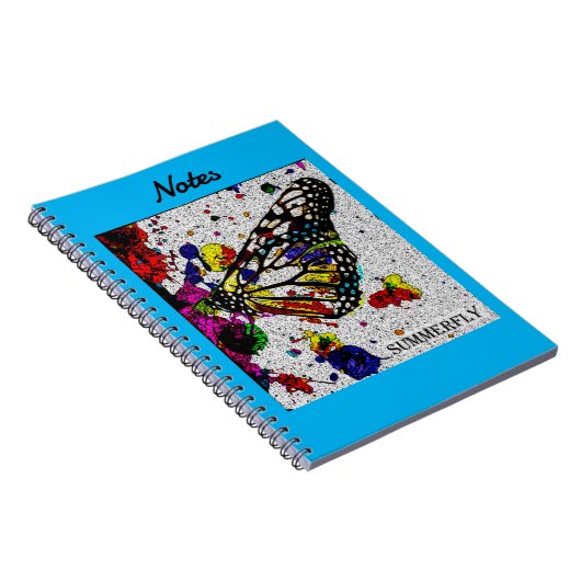 Kurzbeschreibung Blue Background Notizblock (Rechte Seite)