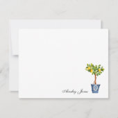 Kurzbeschreibung des Zitronenbaums Dankeskarte (Vorderseite)