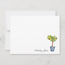 Kurzbeschreibung des Zitronenbaums Dankeskarte