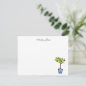 Kurzbeschreibung des Zitronenbaums Dankeskarte (Stehend Vorderseite)