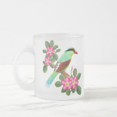 Kurze angebundene grüne Elster-mattierte Tasse (Links)