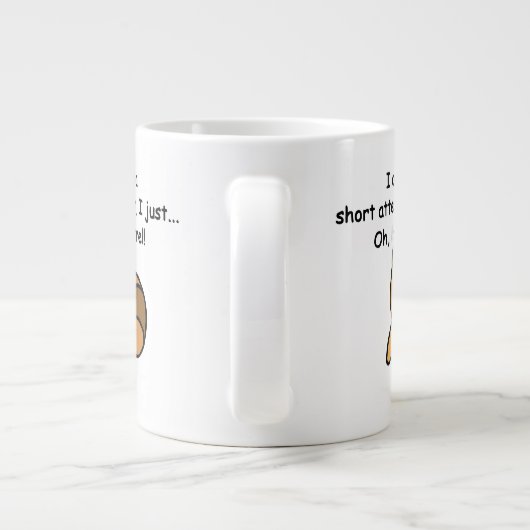 Kurze Aufmerksamkeit Span Eichhörnchen Funny Jumbo-Tasse (Rückseite)