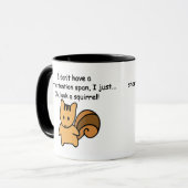 Kurze Aufmerksamkeit Span Eichhörnchen Funny Tasse (Vorderseite Links)
