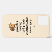 Kurze Aufmerksamkeit Span Eichhörnchen Humor Case-Mate iPhone Hülle (Rückseite (Horizontal))