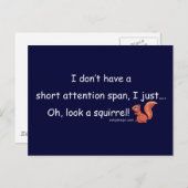 Kurze Aufmerksamkeit Span Eichhörnchen Postkarte (Vorne/Hinten)