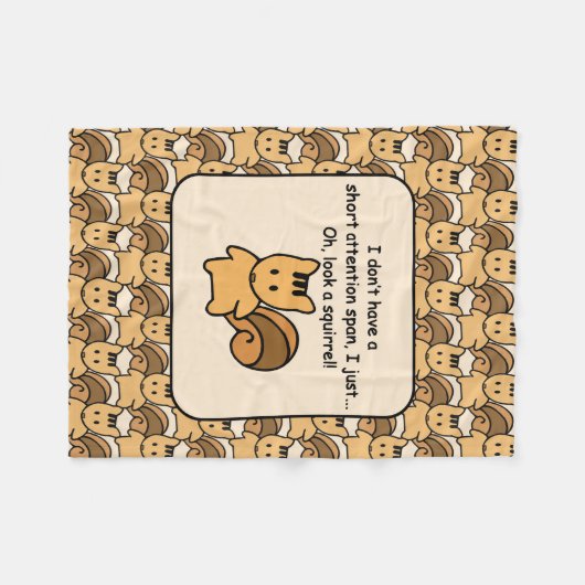 Kurze Aufmerksamkeit Span Eichhörnchendesign Fleecedecke (Vorderseite (Horizontal))